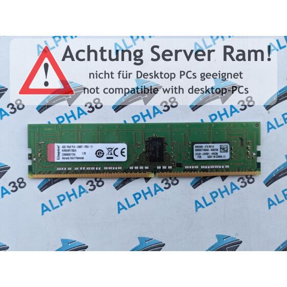 KVR24R17S8/4 - Kingston 4 GB DDR4-2400 RDIMM PC4-19200T-R 1Rx8