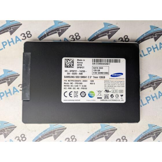 Samsung MZ-7PD128D 128 GB 2.5 SSD SM841 0P9P2T 7mm Festplatte