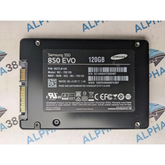 Samsung MZ-75E120 120 GB 2.5 850 EVO MZ7LN120 SATA SSD Festplatte