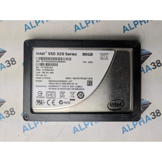 Intel SSDSA2CW080G3 80 GB 2.5 SSD 320 Series G17905-603 E75369-601 Festplatte