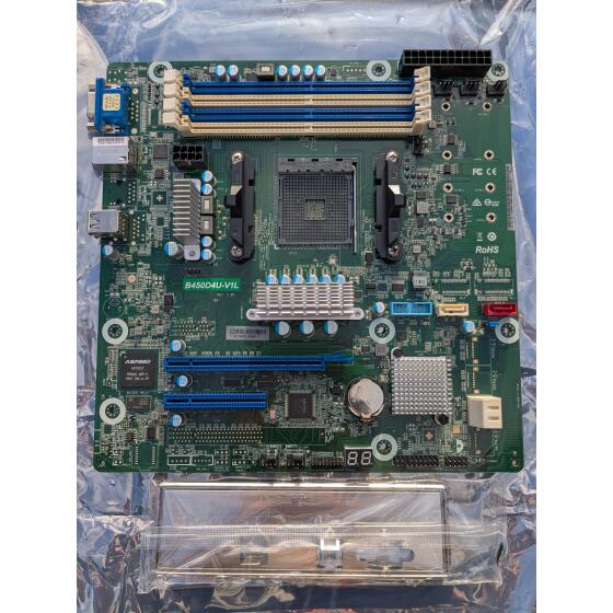 ASRock Rack B450D4U-V1LQ5 - AMD B450 - DDR4 Ram - BTO Mainboard Sockel AM4