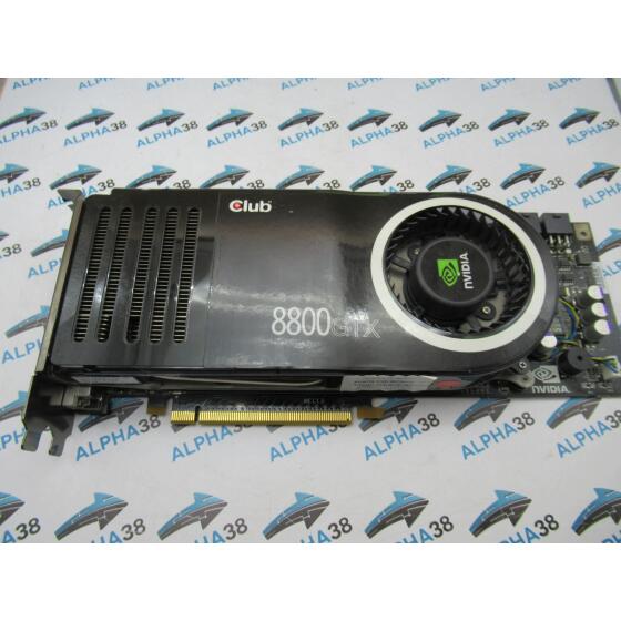 CLUB Nvidia GeForce 8800 GTX 768MB GDDR3 PCIe 2x DVI 1x SV