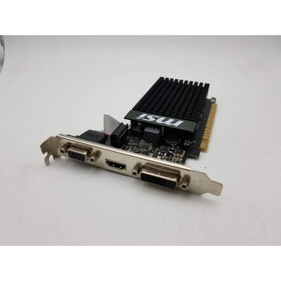 MSI Nvidia Geforce GT 710 2 GB GDDR3 PCIe 1x DVI 1x VGA 1x HDMI