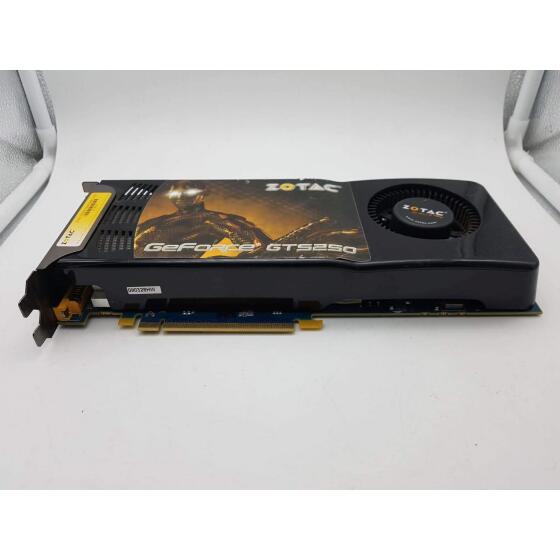 ZOTAC NVIDIA GeForce GTS 250 1 GB GDDR3 PCIe 2x DVI 1x SV