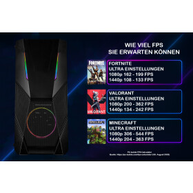 Gaming PC R5 IT-3303 AMD AMD Ryzen 5 5500 32 GB - 1 TB Nvidia GeForce RTX 5060 120mm Wasserkühlung RGB Beleuchtung