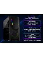 Gaming PC R5 IT-3303 AMD AMD Ryzen 5 5500 32 GB - 1 TB Nvidia GeForce RTX 5060 120mm Wasserkühlung RGB Beleuchtung