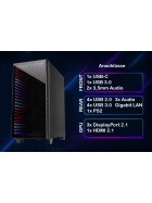 Gaming PC R5 X-608 AMD AMD Ryzen 7 5700X 32 GB - 1 TB Nvidia GeForce RTX 5060 120mm Wasserkühlung RGB Beleuchtung