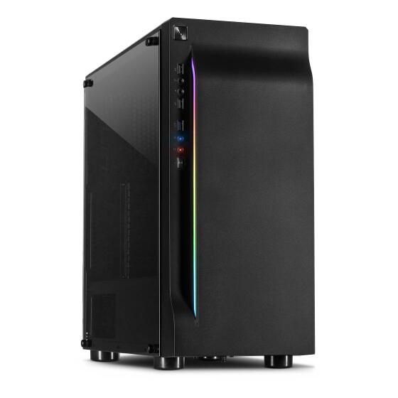 Gaming PC Xeon A-3411 v4 Intel XEON 14x 3.30 GHz 32 GB - 500 GB NVMe Nvidia GeForce RTX 3050 Luftkühlung RGB Beleuchtung
