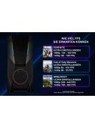 Gaming PC Xeon IT-3303 v4 Intel XEON 14x 3.30 GHz 32 GB - 500 GB NVMe Nvidia GeForce RTX 3050 Luftkühlung RGB Beleuchtung