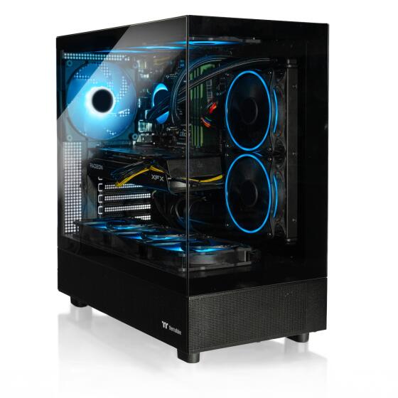Gaming PC R5 3600 Thermaltake schwarz 240mm WaKü