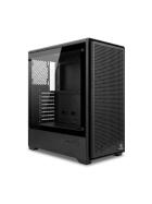 BROONBEE PC Gehäuse ATX E-ATX Gaming Midi Tower Mesh Glas Schwarz ohne Lüfter