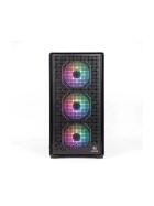 ATX E-ATX PC Gehäuse Gaming Midi Tower Mesh 6 ARGB Lüfter Tempered Glass Schwarz