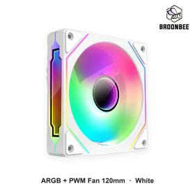 1-10x BROONBEE 120mm ARGB LED Lüfter PWM Gehäuselüfter Set + Hub Schwarz Weiß