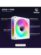 1-10x BROONBEE 120mm ARGB LED Lüfter PWM Gehäuselüfter Set + Hub Schwarz Weiß