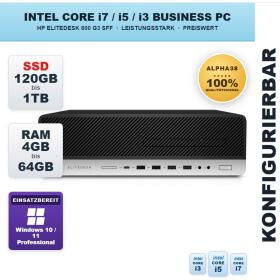HP EliteDesk 800 G3 SFF Business PC Konfigurierbar i3-i7...