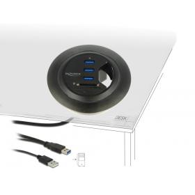 DeLockIn-Desk Hub 3 Port USB 3.0 + 2 Slot SD Card Reader