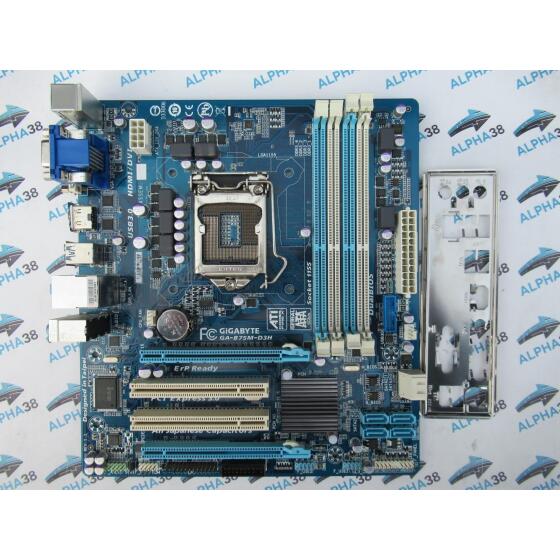 Gigabyte GA-B75M-D3H - Intel B75 - Sockel 1155 - DDR3 Ram - Micro ATX Mainboard