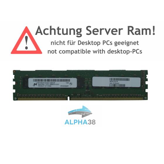 MT18KSF1G72AZ-1G4 - Micron 8 GB DDR3-1333 UDIMM PC3L-10600E 2Rx8