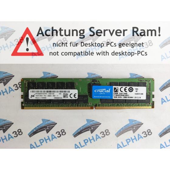 Micron 16 GB DDR4-2666 PC4-21300R (DDR4-2666) MTA36ASF2G72PZ-2G6