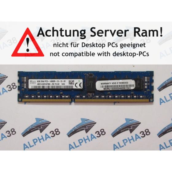 HMT41GR7AFR8C-RD - SK Hynix 8 GB DDR3-1866 RDIMM PC3-14900R 2Rx8