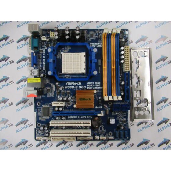 ASRock N68C-S UCC 1.04 - NIVIDA nForce4 630a - AM2+ - 2x DDR3/2xDDR2 - mATX Mainboard