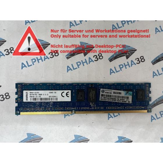 HP 647647-071-HYE - Kingston 4 GB DDR3-1333 RDIMM PC3L-10600R 1Rx4