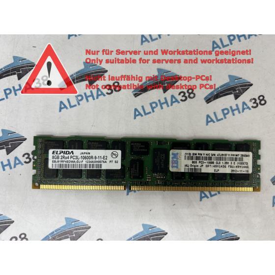 EBJ81RF4EDWA-DJ-F - Elpida 8 GB DDR3-1333 RDIMM PC3-10600R 2Rx4