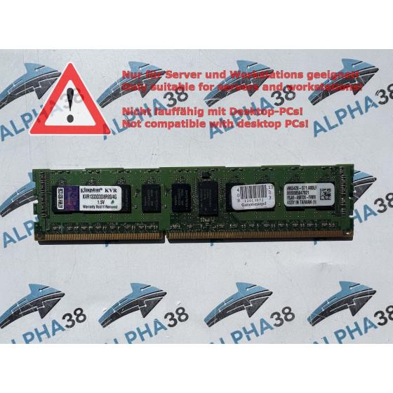 KVR1333D3D8R9S - Kingston 4 GB DDR3-1333 RDIMM PC3-10600R 2Rx8