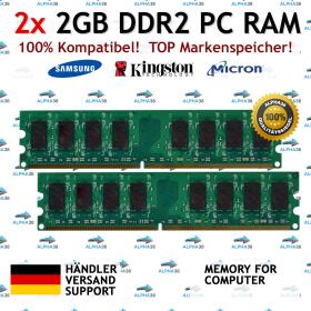 4 GB (2x 2 GB) UDIMM ECC DDR2-800 RAM Workstation/Server...