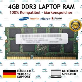 4 GB SO-DIMM DDR3-1600 RAM für Toshiba Satellite Pro...