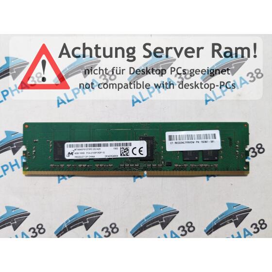 MTA9ASF51272PZ-2G1 - Micron 4 GB DDR4-2133 RDIMM PC4-17000P-R 1Rx8