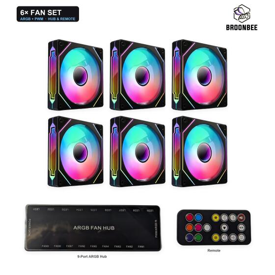 6x Lüfter + 1x Controller